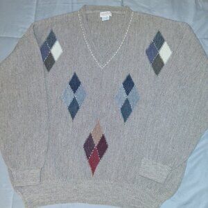 Men's 100% Alpaca V-Neck Sweater